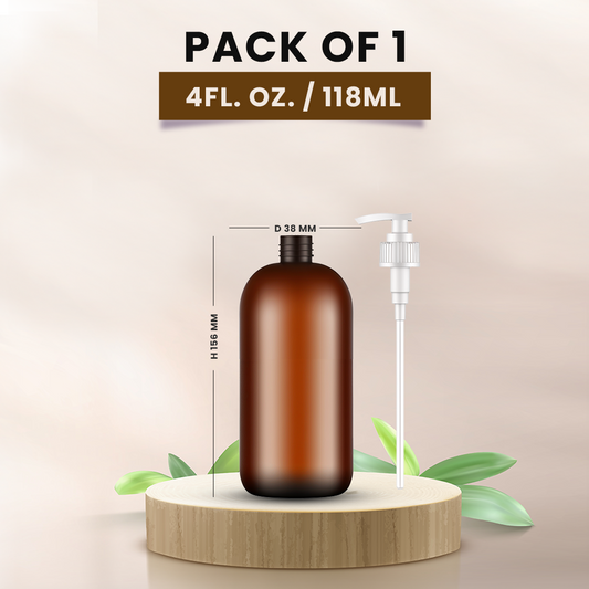 PET Refillable Bottle with White Spray Pump 4 Fl OZ