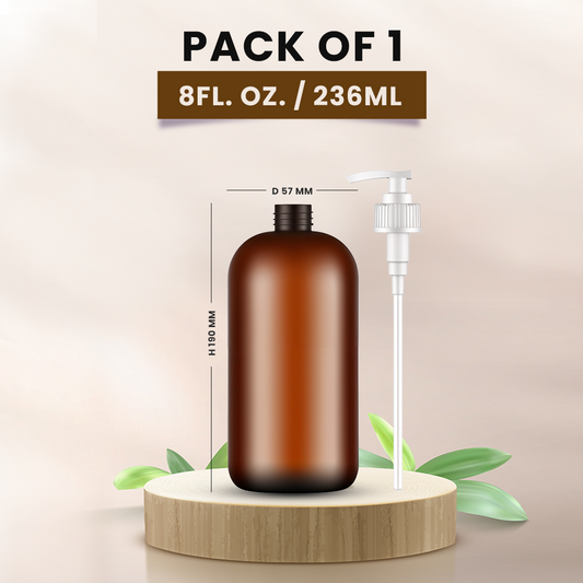 PET Refillable Bottle with White Spray Pump 8 Fl OZ