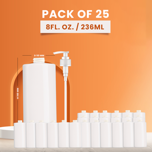8 Fl OZ PET Bottle with Pump Refillable Dispenser