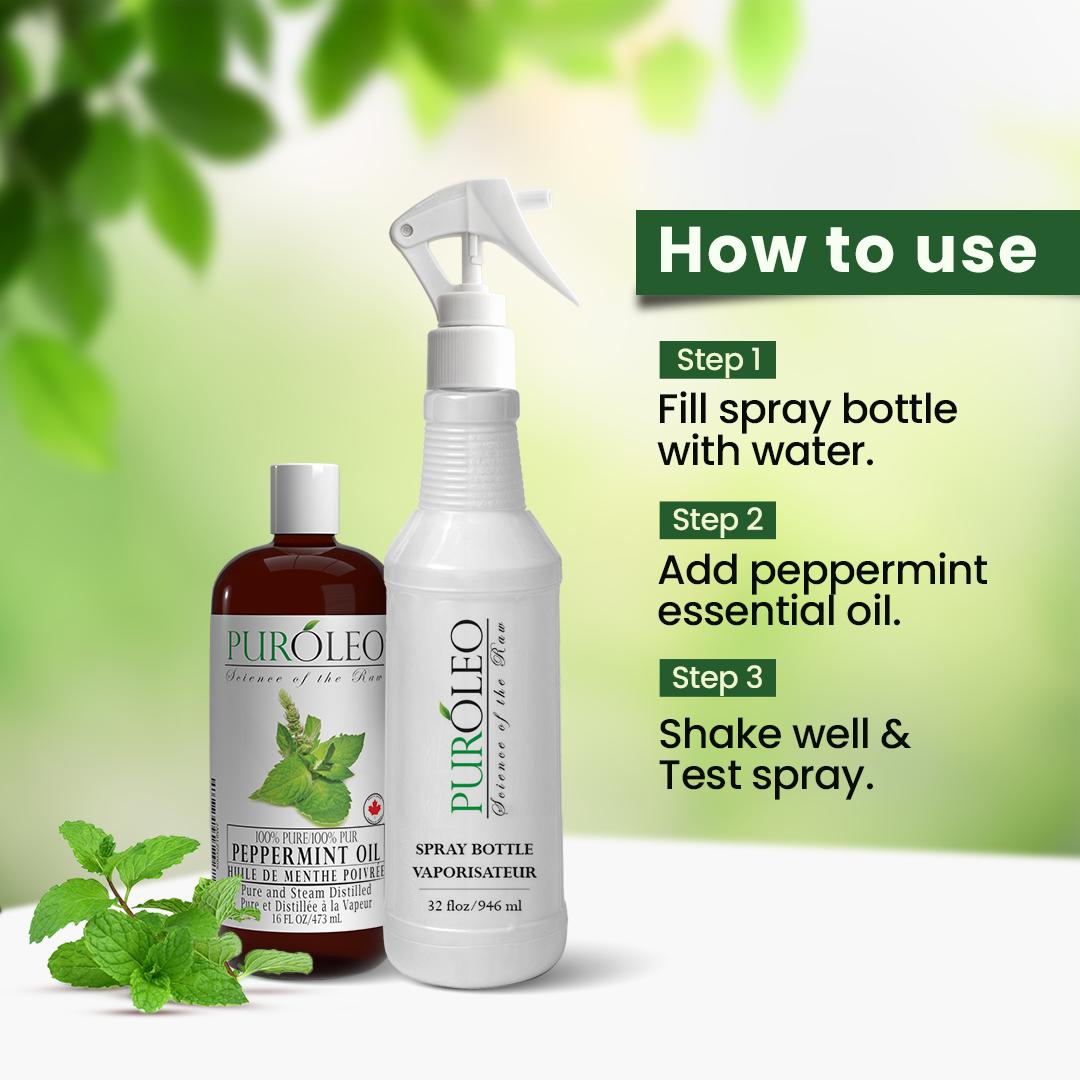 Peppermint Essential Oil With Trigger Spray Pump