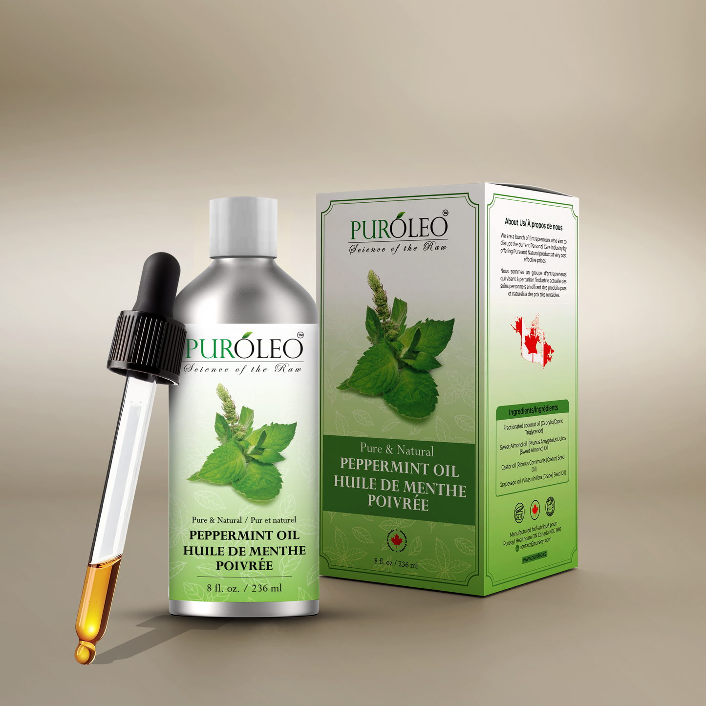 Huile essentielle de menthe poivrée